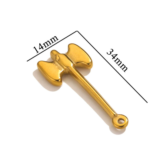 Stainless Steel Tool Pendant Jewelry Accessories Electroplated