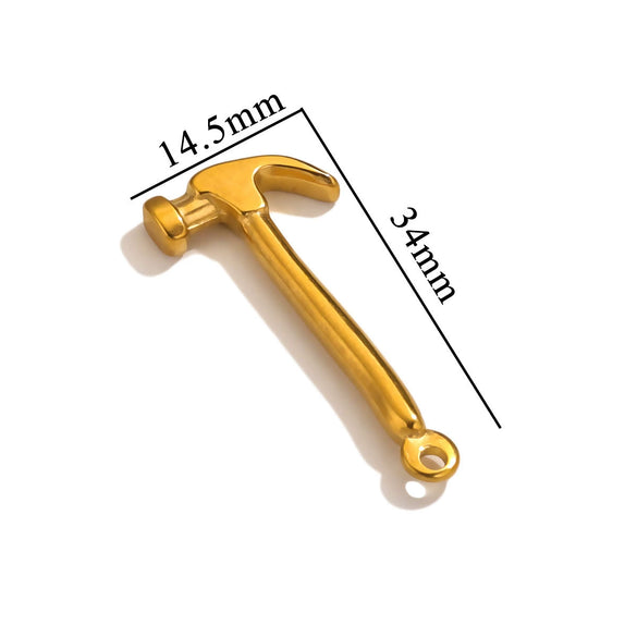 Stainless Steel Tool Pendant Jewelry Accessories Electroplated