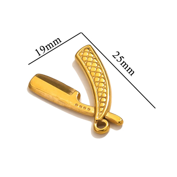 Stainless Steel Tool Pendant Jewelry Accessories Electroplated