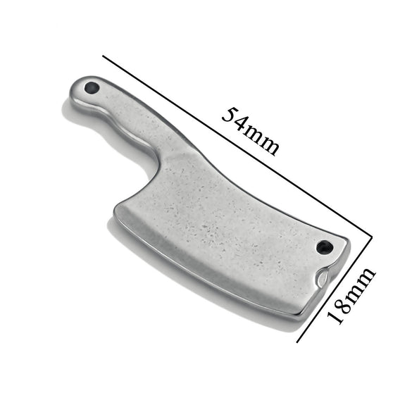 Stainless Steel Tool Pendant Jewelry With Fork And Spoon Pattern Electroplated