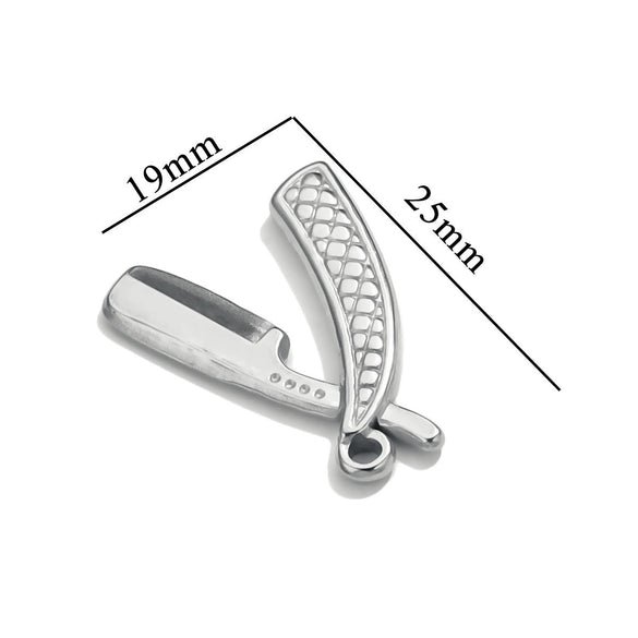 Stainless Steel Tool Pendant Jewelry With Fork And Spoon Pattern Electroplated