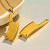 Stainless Steel Tool Pendant Jewelry With Fork And Spoon Pattern Electroplated