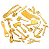 Stainless Steel Tool Pendant Jewelry With Fork And Spoon Pattern Electroplated