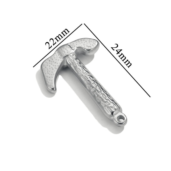 Stainless Steel Tool Pendant Jewelry With Fork And Spoon Pattern Electroplated