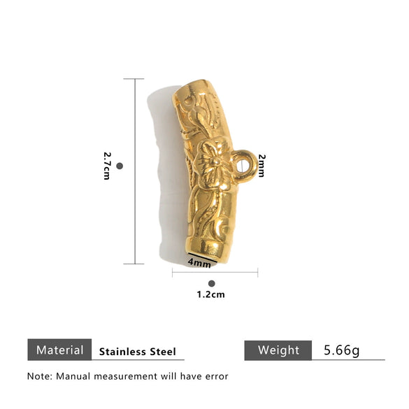 Stainless Steel Totem Geometric Electroplated Threeway With Elbow Spacer Bead Pendant Jewelry Accessories For Bracelet And Necklace