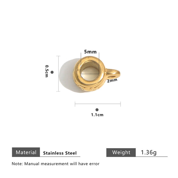 Stainless Steel Totem Geometric Electroplated Threeway With Elbow Spacer Bead Pendant Jewelry Accessories For Bracelet And Necklace