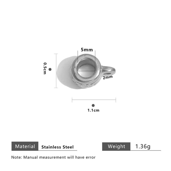 Stainless Steel Totem Geometric Electroplated Threeway With Elbow Spacer Bead Pendant Jewelry Accessories For Bracelet And Necklace