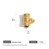 Stainless Steel Totem Geometric Electroplated Threeway With Elbow Spacer Bead Pendant Jewelry Accessories For Bracelet And Necklace