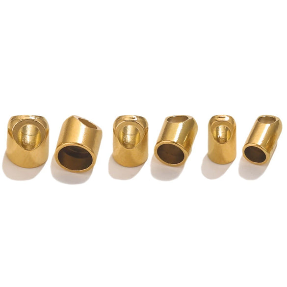 Stainless Steel Totem Geometric Vacuum Plated Leather Rope Connection Buckle Jewelry Accessories For Diy Bracelet And Foot Chain