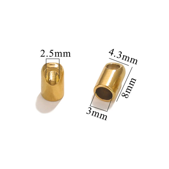 Stainless Steel Totem Geometric Vacuum Plated Leather Rope Connection Buckle Jewelry Accessories For Diy Bracelet And Foot Chain