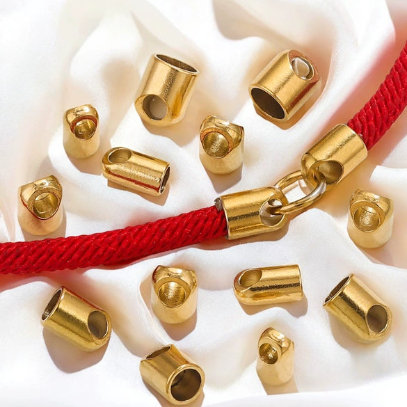 Stainless Steel Totem Geometric Vacuum Plated Leather Rope Connection Buckle Jewelry Accessories For Diy Bracelet And Foot Chain