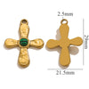 Stainless Steel Totem Inlay Cross Natural Stone Pendant Light Luxury Bohemia Accessories Pendant