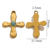Stainless Steel Totem Inlay Cross Natural Stone Pendant Light Luxury Bohemia Accessories Pendant