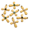 Stainless Steel Totem Inlay Cross Natural Stone Pendant Light Luxury Bohemia Accessories Pendant