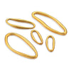 Stainless Steel Totem Irregular Border Connector Pendant Necklace Jewelry Accessories With Pvd Gold Electroplating