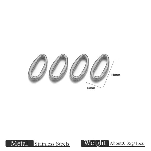 Stainless Steel Totem Irregular Border Connector Pendant Necklace Jewelry Accessories With Pvd Gold Electroplating