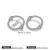 Stainless Steel Totem Pattern Double Hole Twist Bead Connecting Ring Rotating Jewelry Accessories With Electroplating