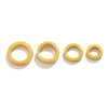 Stainless Steel Totem Pattern Electroplated Round Plane Closed Ring Spacer Loose Beads Jewelry Accessories