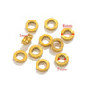Stainless Steel Totem Pattern Electroplated Round Plane Closed Ring Spacer Loose Beads Jewelry Accessories
