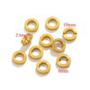 Stainless Steel Totem Pattern Electroplated Round Plane Closed Ring Spacer Loose Beads Jewelry Accessories