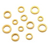 Stainless Steel Totem Pattern Electroplated Round Plane Closed Ring Spacer Loose Beads Jewelry Accessories