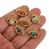 Stainless Steel Totem Pattern Natural Stone Pendant Diy Jewelry Accessories For Earrings And Necklace With Electroplating