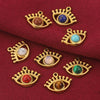 Stainless Steel Totem Pattern Natural Stone Pendant Diy Jewelry Accessories For Earrings And Necklace With Electroplating