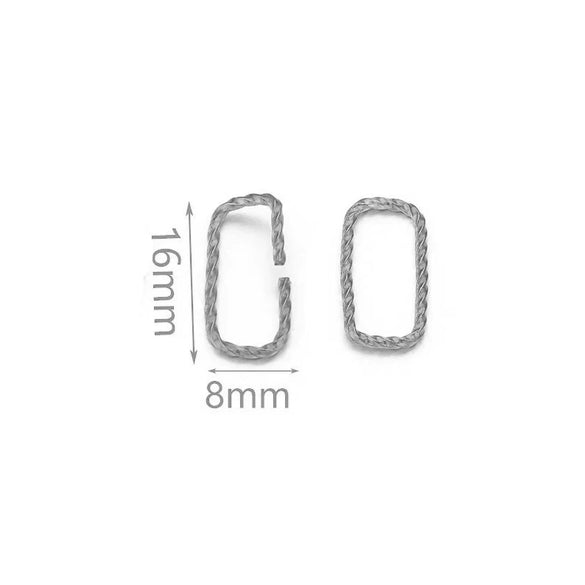 Stainless Steel Totem Twist Opening Loop Connector For Diy Jewelry Making Electroplated