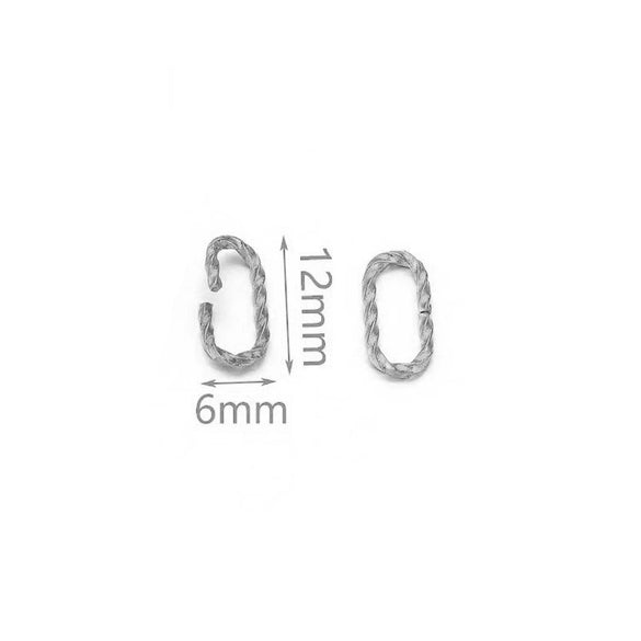 Stainless Steel Totem Twist Opening Loop Connector For Diy Jewelry Making Electroplated