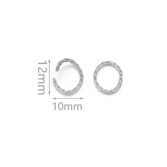 Stainless Steel Totem Twist Opening Loop Connector For Diy Jewelry Making Electroplated