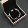 Stainless Steel Trapezoidal Chain Bracelet With Gold Ot Buckle Electroplated Jewelry