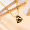 Stainless Steel Triangular Geometric Retro Fashion Jewelry Threepiece Set With Electroplating Earrings Ring Necklace
