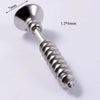 Stainless Steel Triangular Welding Punk Piercing Earrings With Tapered Outer Teeth And Steel Ball