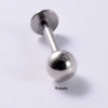 Stainless Steel Triangular Welding Punk Piercing Earrings With Tapered Outer Teeth And Steel Ball