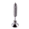 Stainless Steel Triangular Welding Punk Piercing Earrings With Tapered Outer Teeth And Steel Ball