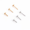 Stainless Steel Tshaped Push Pin Rod Piercing Jewelry Accessories Electroplated