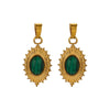 Stainless Steel Turquoise Tag Pendant Handmade Diy Necklace Accessories With Gold Electroplating