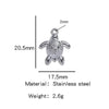 Stainless Steel Turtle Cross Paper Clip Marine Series Pendant Jewelry Electroplated