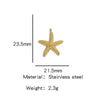 Stainless Steel Turtle Cross Paper Clip Marine Series Pendant Jewelry Electroplated