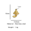 Stainless Steel Turtle Cross Paper Clip Marine Series Pendant Jewelry Electroplated