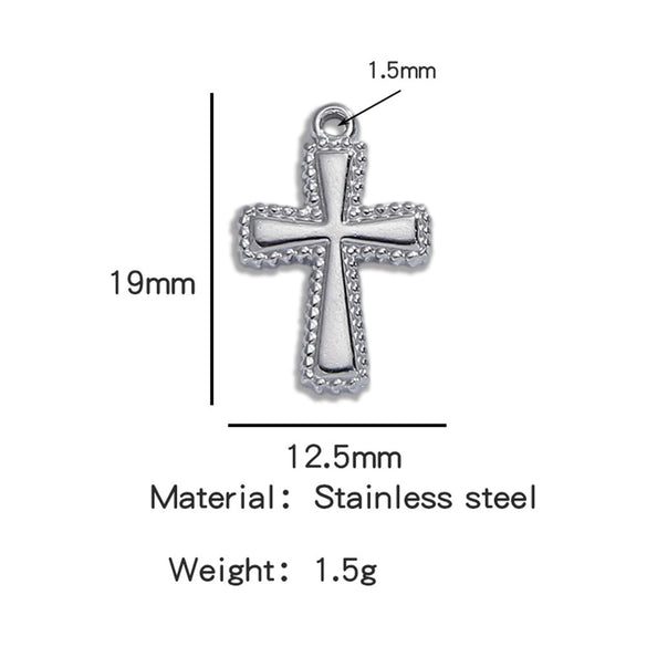 Stainless Steel Turtle Cross Paper Clip Marine Series Pendant Jewelry Electroplated