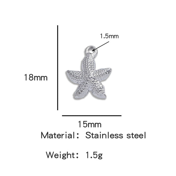 Stainless Steel Turtle Cross Paper Clip Marine Series Pendant Jewelry Electroplated