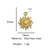 Stainless Steel Turtle Cross Paper Clip Marine Series Pendant Jewelry Electroplated