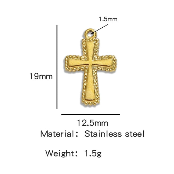Stainless Steel Turtle Cross Paper Clip Marine Series Pendant Jewelry Electroplated