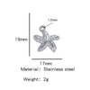Stainless Steel Turtle Cross Paper Clip Marine Series Pendant Jewelry Electroplated