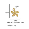 Stainless Steel Turtle Cross Paper Clip Marine Series Pendant Jewelry Electroplated