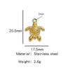 Stainless Steel Turtle Cross Paper Clip Marine Series Pendant Jewelry Electroplated