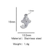 Stainless Steel Turtle Cross Paper Clip Marine Series Pendant Jewelry Electroplated