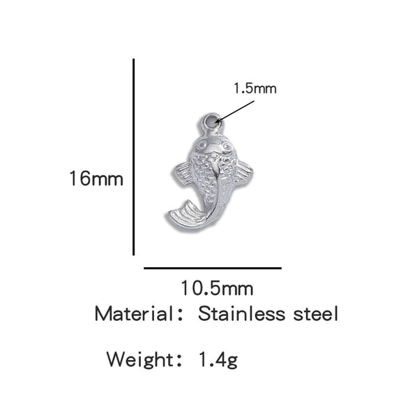 Stainless Steel Turtle Cross Paper Clip Marine Series Pendant Jewelry Electroplated