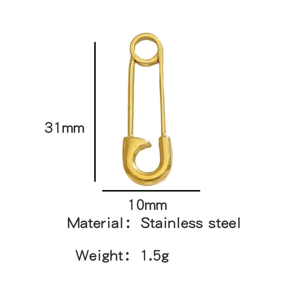 Stainless Steel Turtle Cross Paper Clip Marine Series Pendant Jewelry Electroplated